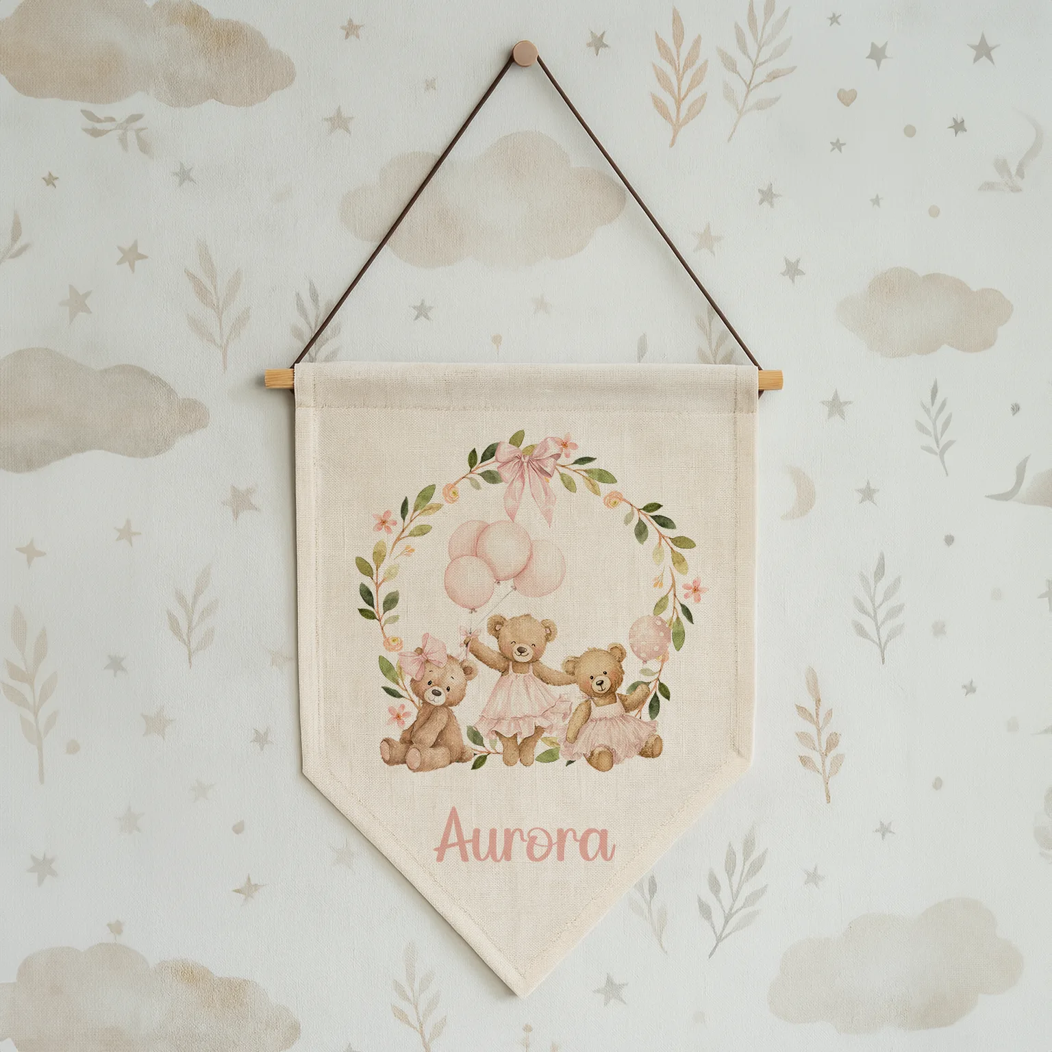 Personalised Teddy Bear Wall Sign