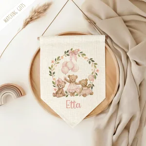 Personalised Teddy Bear Wall Sign