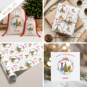 Personalied Winnie The Pooh Christmas Card