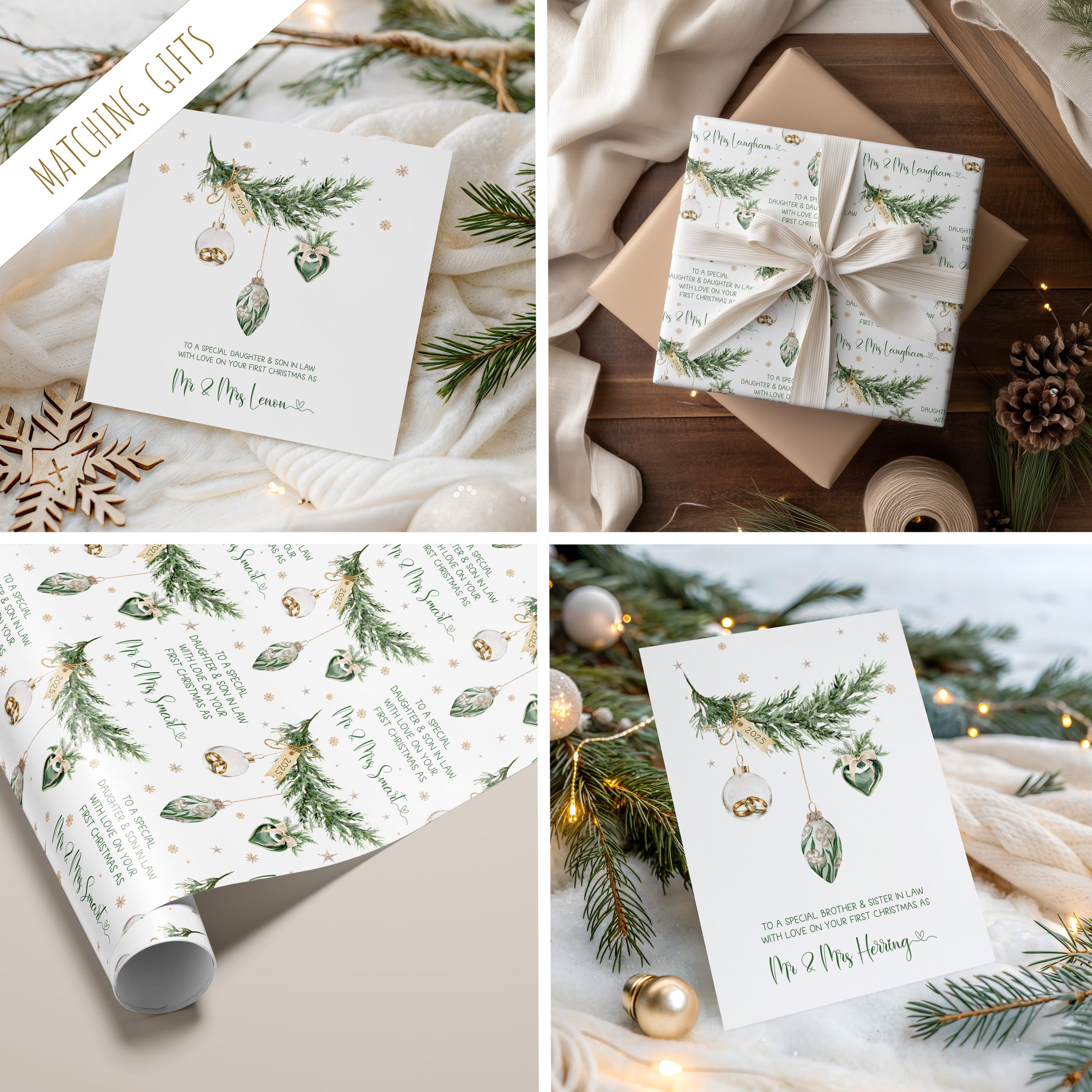 Personalised Mr & Mrs 1st Christmas Card