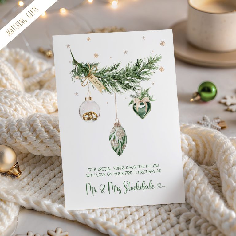 Personalised Newlywed 1st Christmas Card
