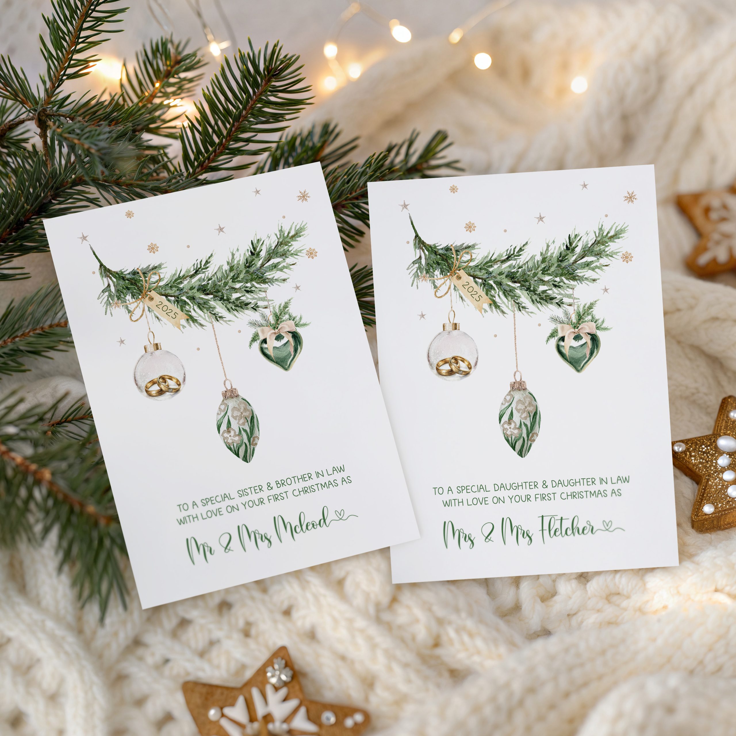 Personalised Newlywed 1st Christmas Card