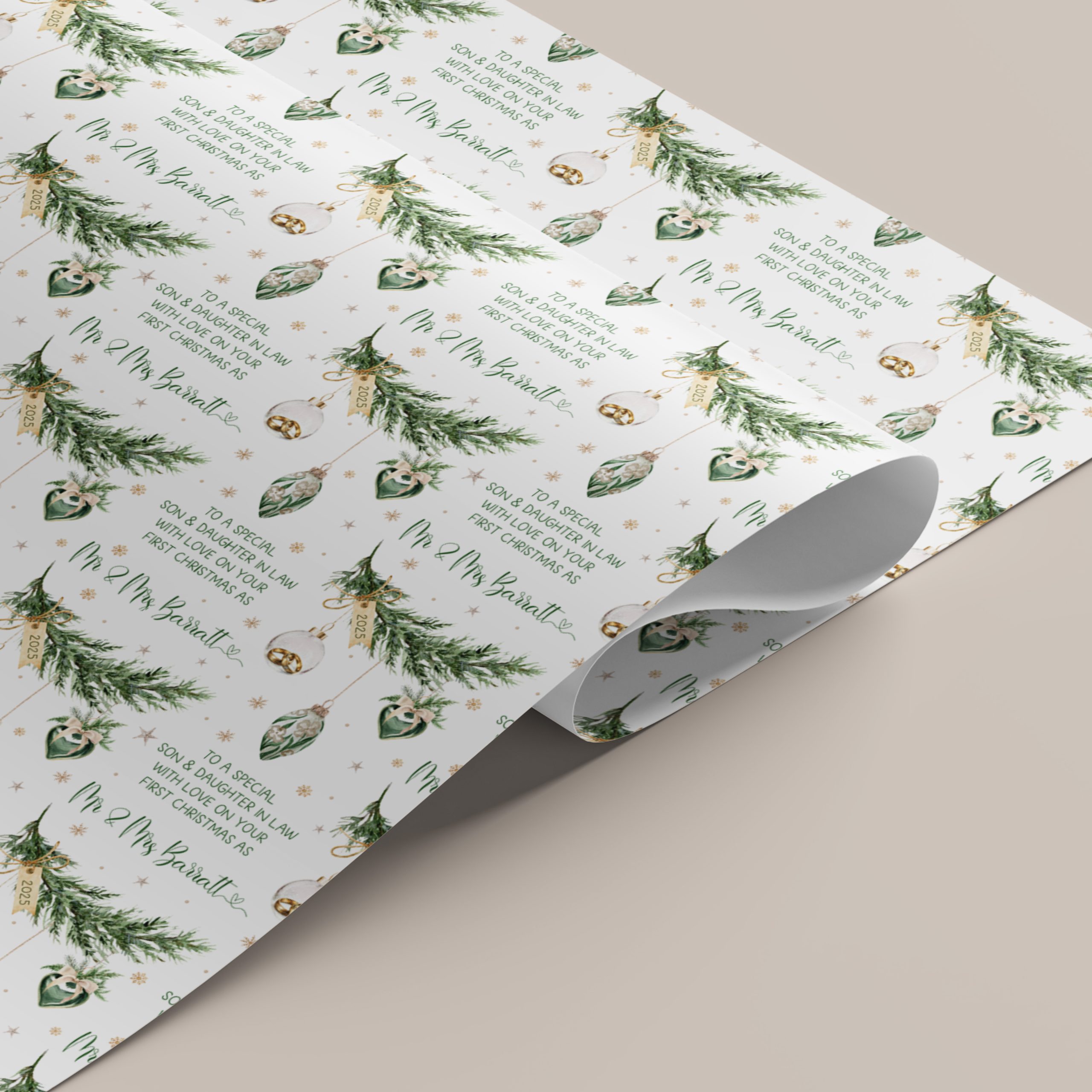 First Christmas Bauble Gift Wrapping Paper