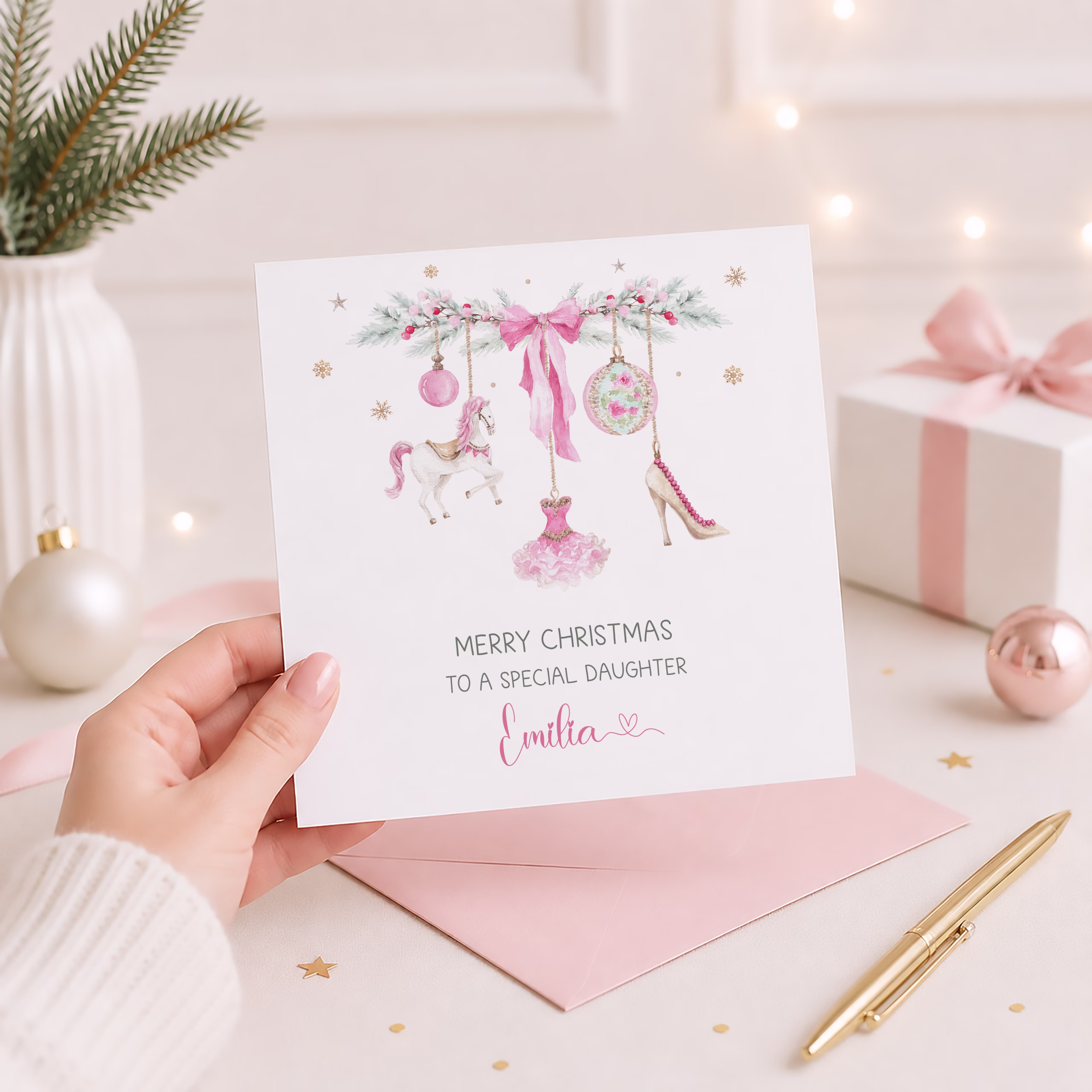 Girls Christmas Card