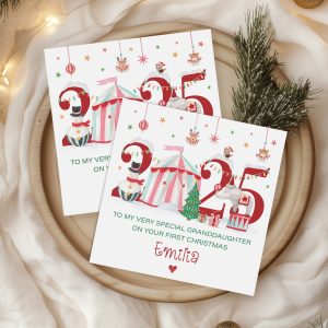 Personalised Baby's 1st Christmas Card