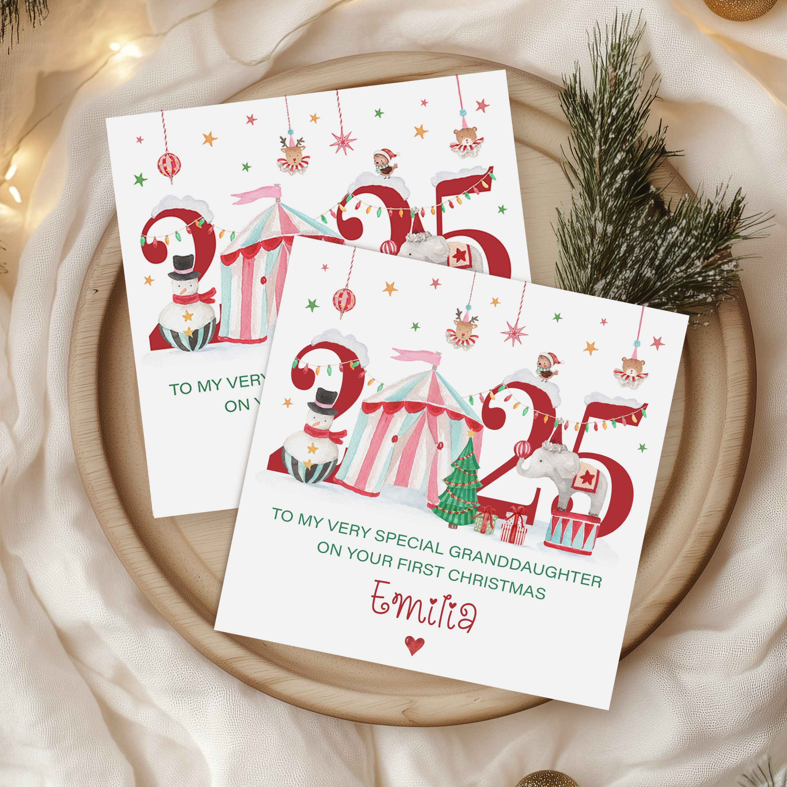 Personalised Baby's 1st Christmas Card