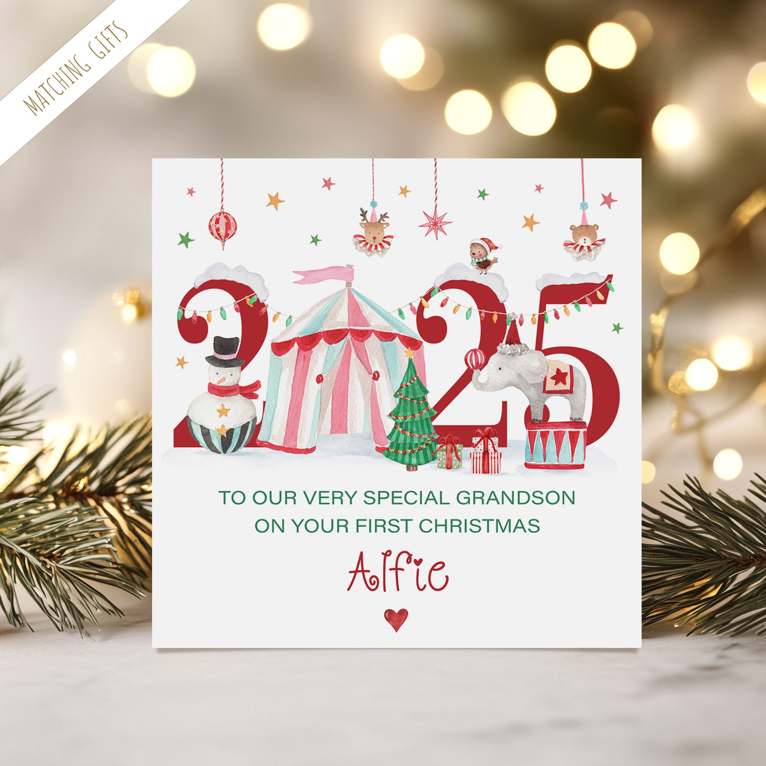 Personalised Baby's 1st Christmas Card