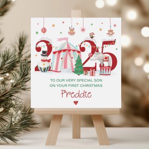 Personalised Baby's 1st Christmas Card
