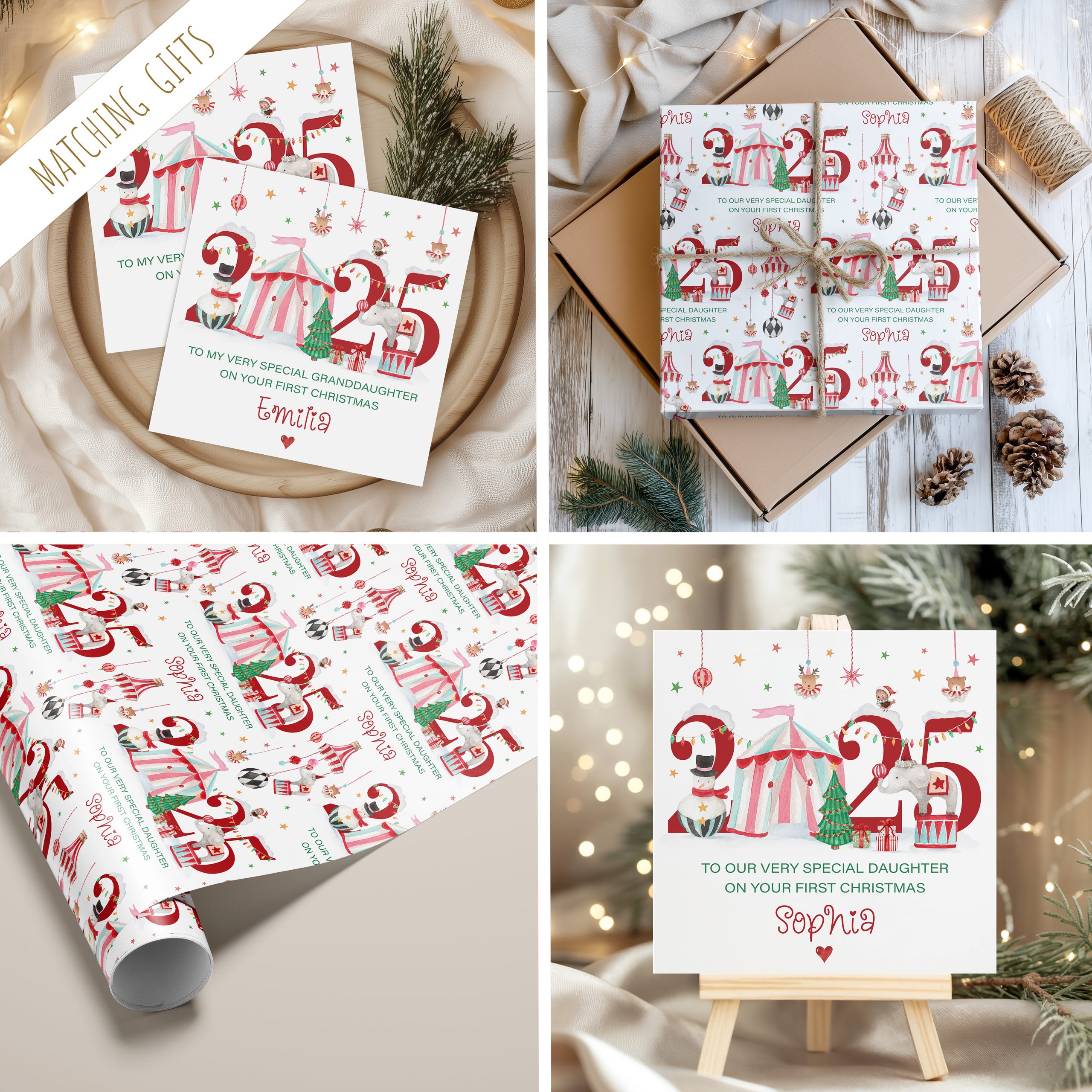 Personalised Baby's 1st Christmas Card