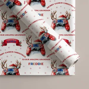 Personalised Gamer Gift Wrapping Paper