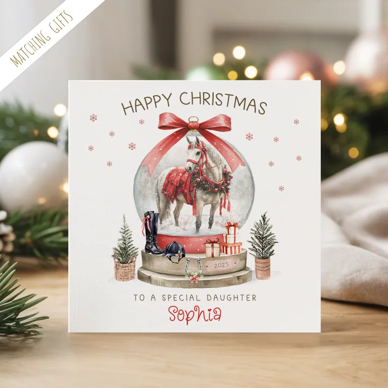 Personalised Horse Christmas Card
