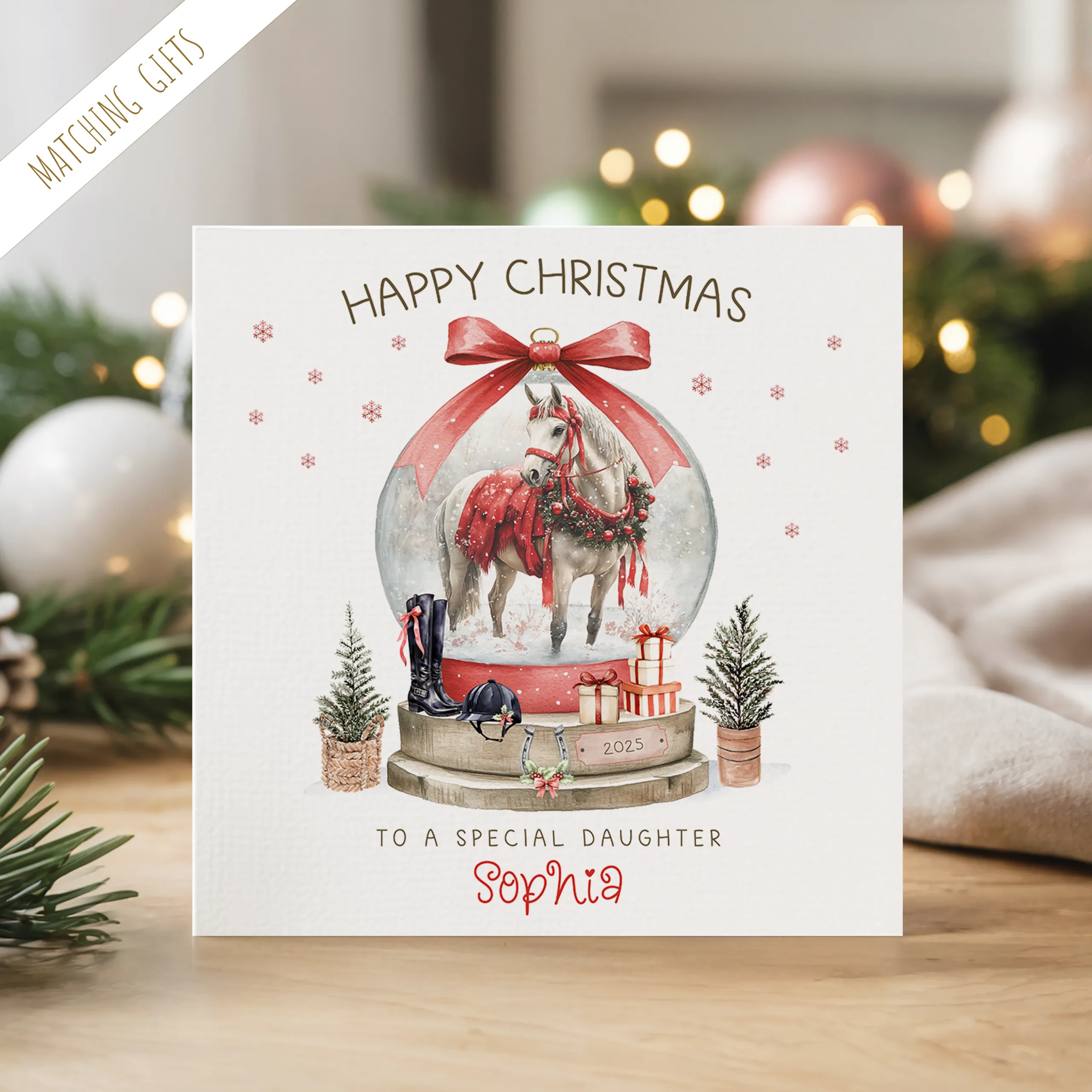 Personalised Horse Christmas Card