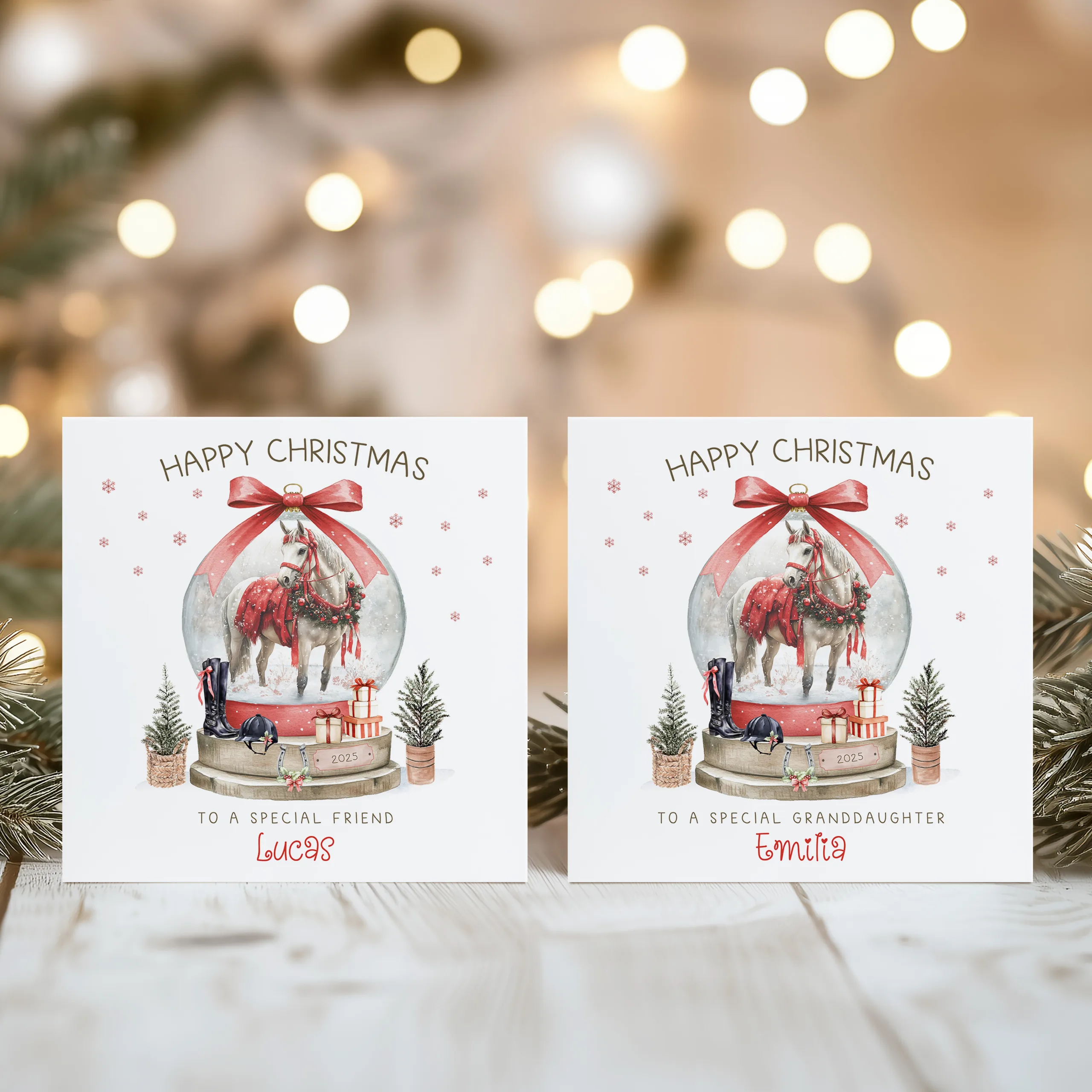 Personalised Horse Christmas Card