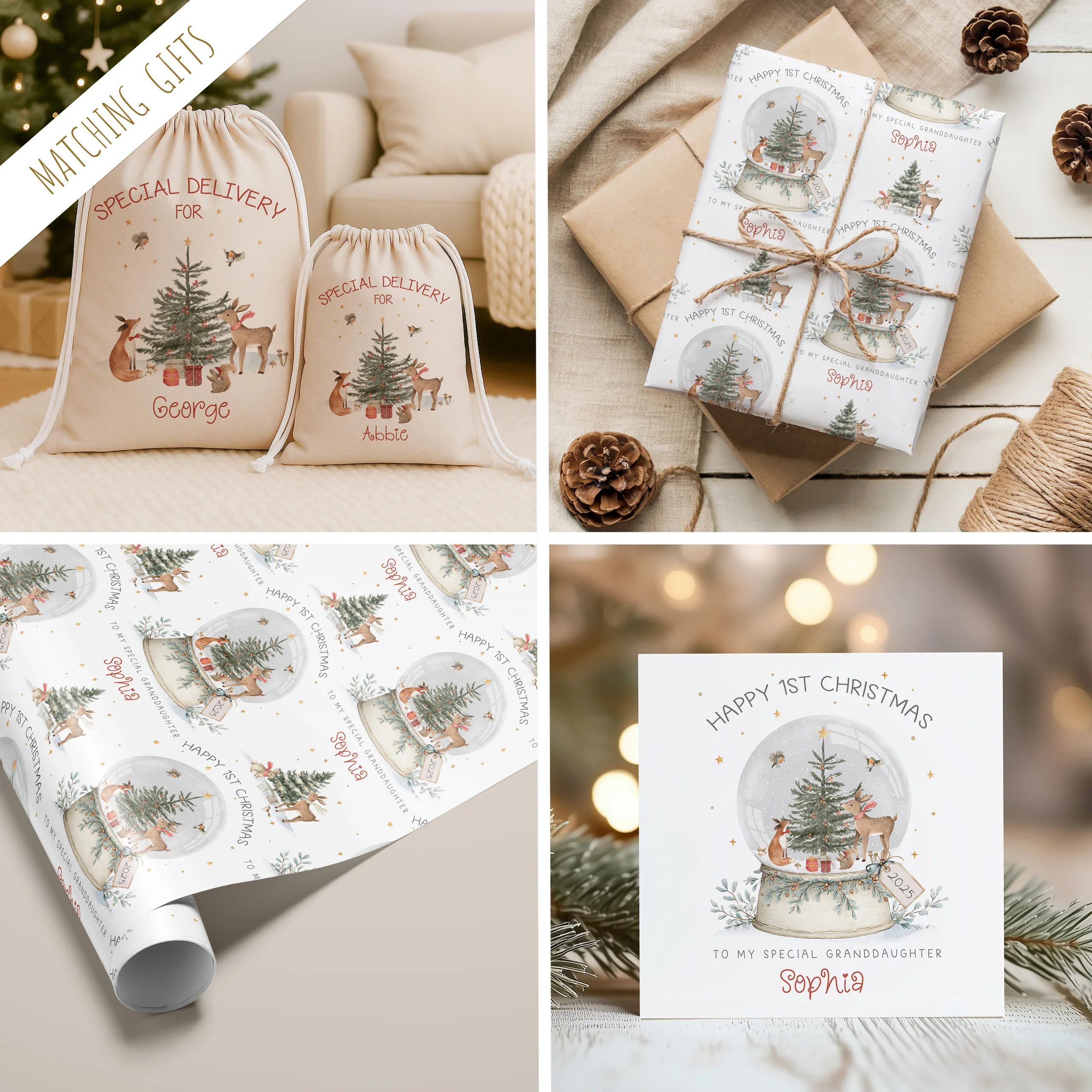 Childrens Personalised Christmas Sack