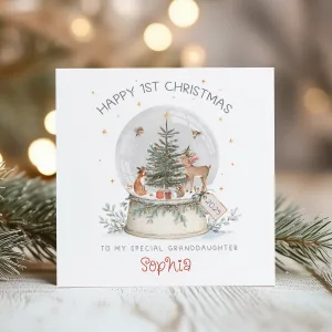 Personalised Babys First Christmas Card