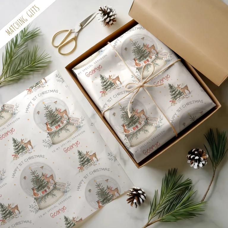 Personalised Baby’s 1st Christmas Gift Wrapping Paper
