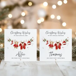 1st Christmas Teddy Bear Card