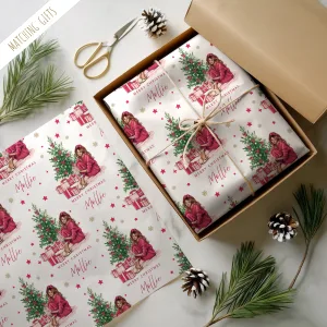 Girls Personalised Christmas Wrapping Paper