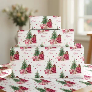 Girls Personalised Christmas Wrapping Paper