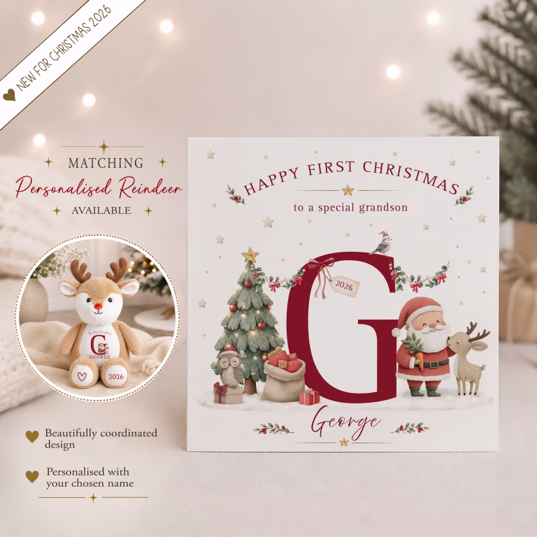 Personalised Babys First Christmas Card