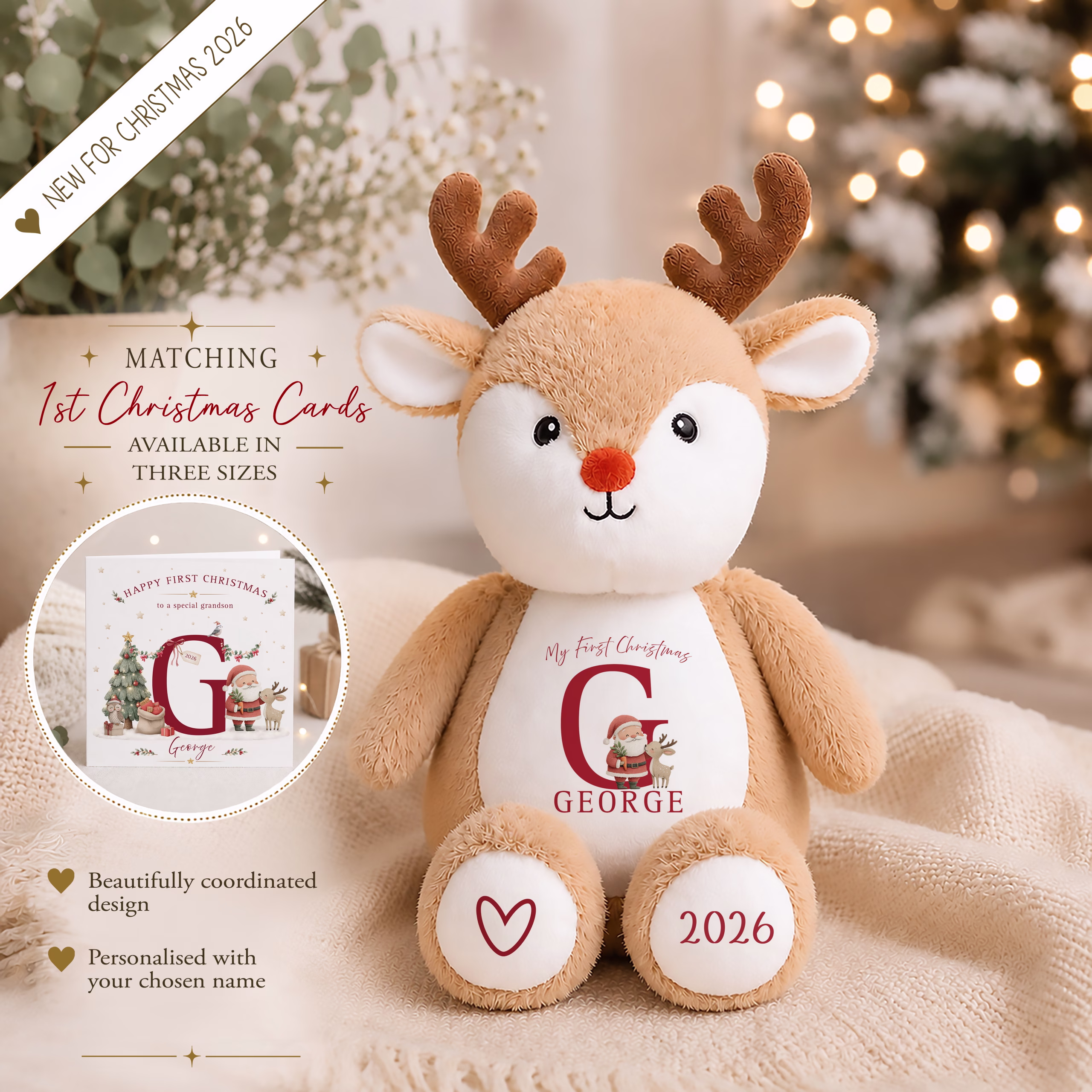 Christmas Reindeer Soft Toy