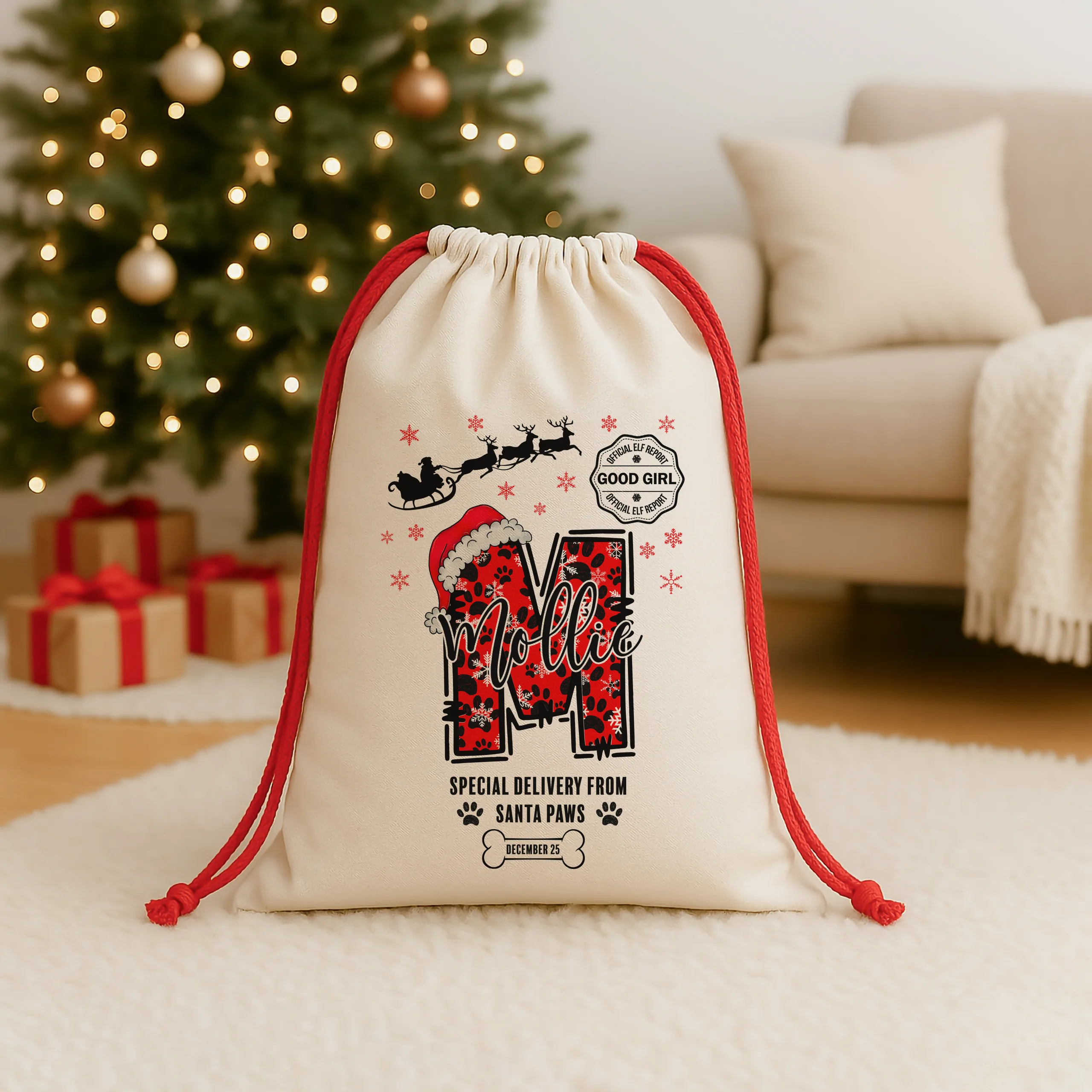 Personalised Pet Dog Christmas Sack