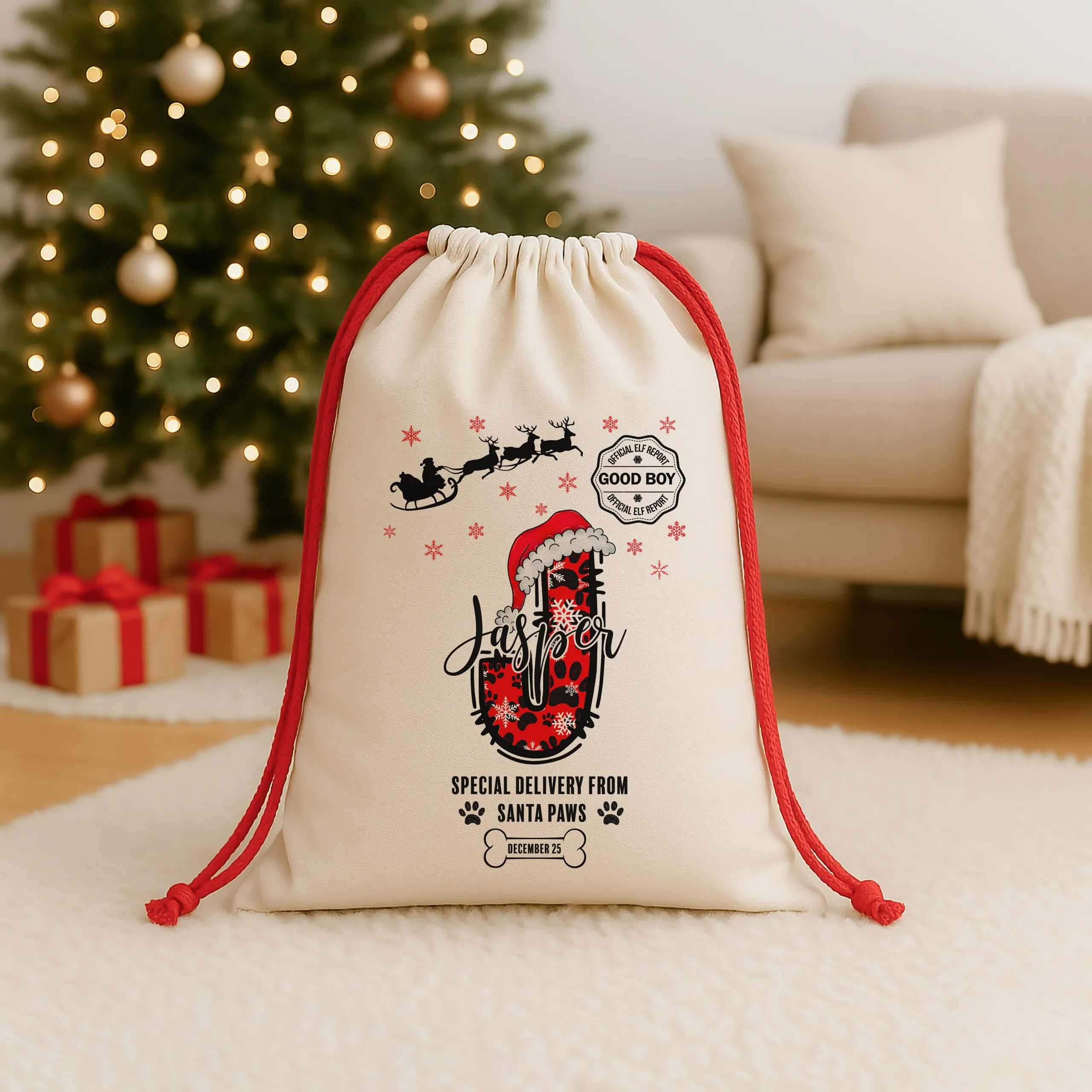 Personalised Pet Dog Christmas Sack