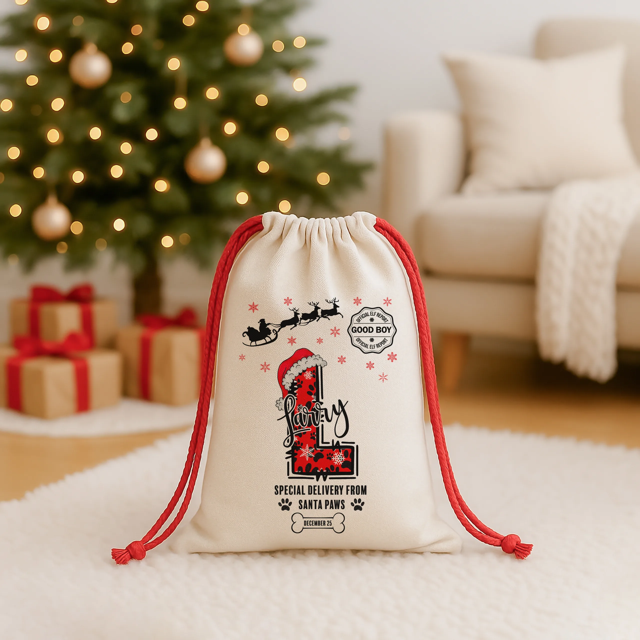 Personalised Pet Dog Christmas Sack