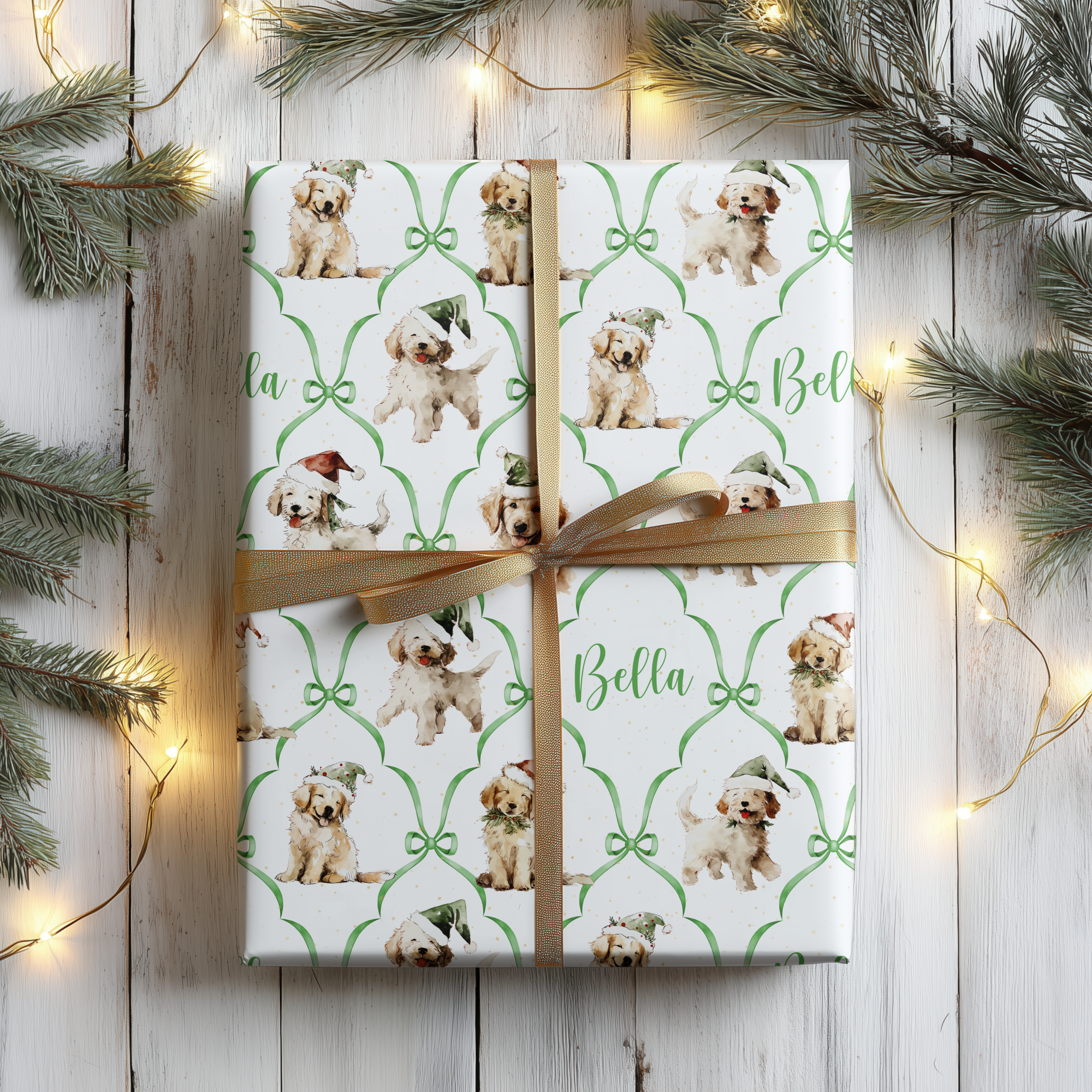 Personalised Dog Christmas Gift Wrapping Paper