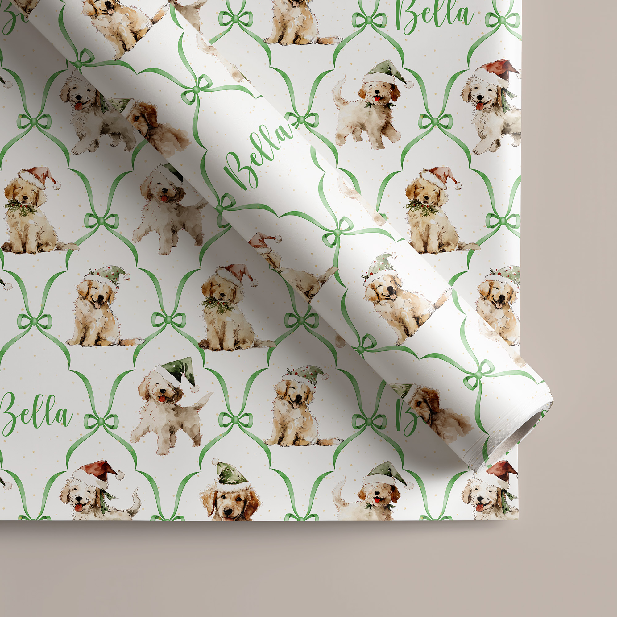 Personalised Dog Christmas Gift Wrapping Paper
