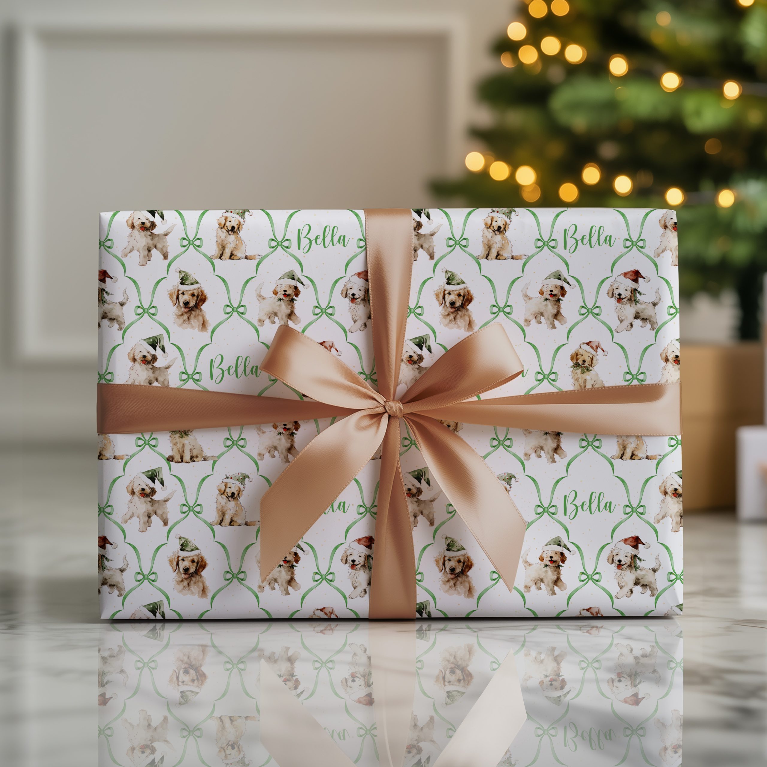 Personalised Dog Christmas Gift Wrapping Paper