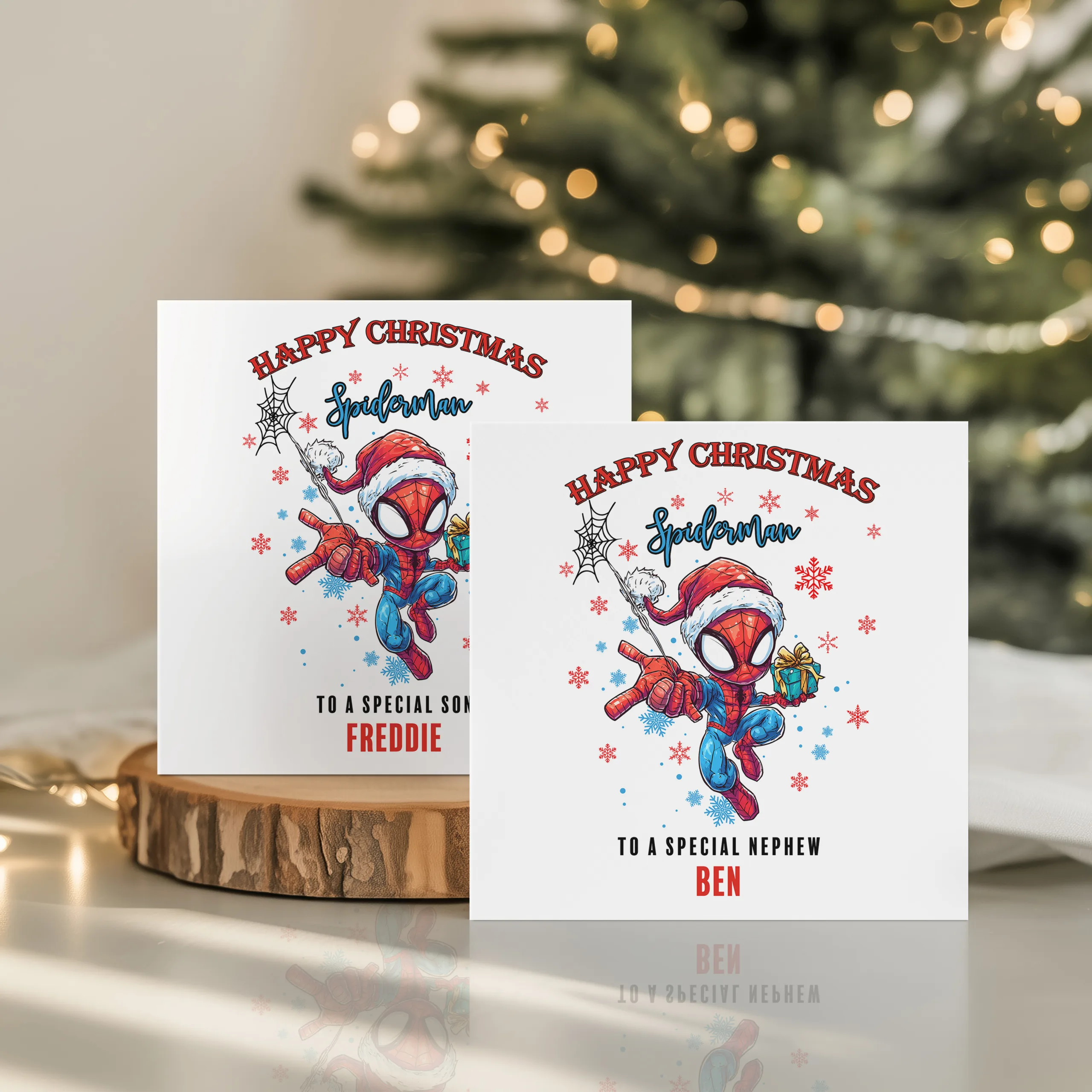 Personalised Spiderman Christmas Card