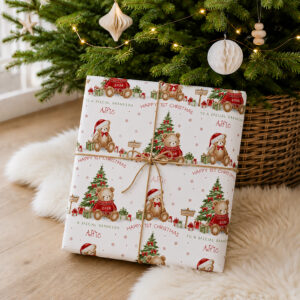 First Christmas personalised wrapping paper for a special little one