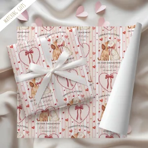 Personalised Engagement Dog Gift Wrapping Paper