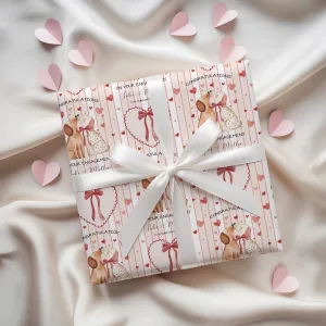 Personalised Engagement Dog Gift Wrapping Paper