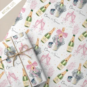 Personalised Engagement Gift Wrapping Paper