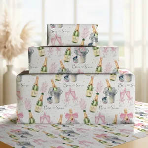 Personalised Engagement Gift Wrapping Paper