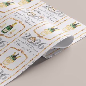 Personalised Engagement Gift Wrapping Paper