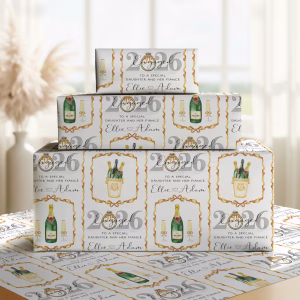 Personalised Engagement Gift Wrapping Paper