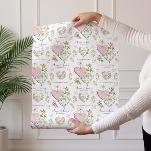 Personalised engagement gift wrapping paper