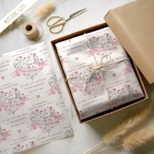 Personalised Floral Engagement Gift Wrapping Paper