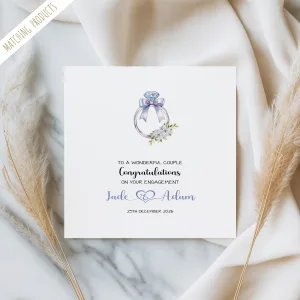 Personalised Diamond Ring Engagement Card