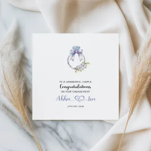 Personalised Diamond Ring Engagement Card
