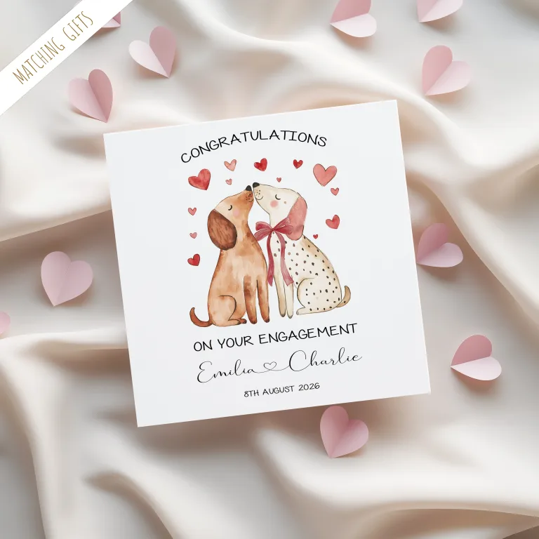 Personalised Dog Engagement Card