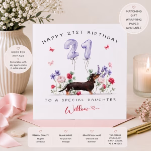 Sausage Dog Birthday Card