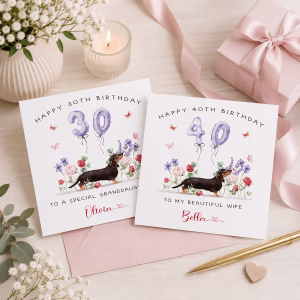 Sausage Dog Birthday Card