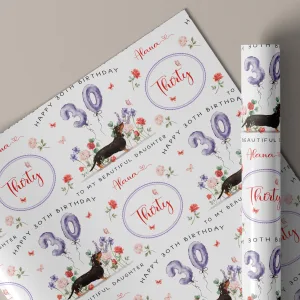 Birthday Dachshund Gift Wrapping Paper