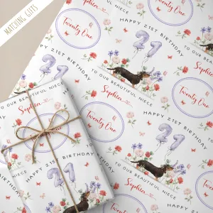 Birthday Dachshund Gift Wrapping Paper