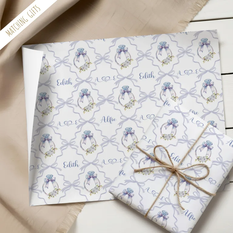 Personalised Engagement Ring Gift Wrapping Paper