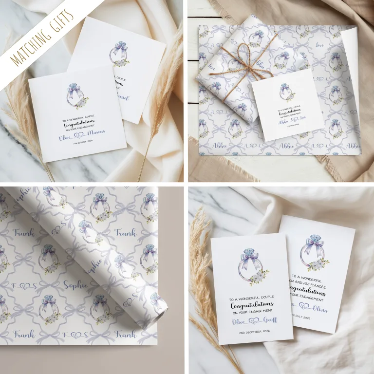 Personalised Diamond Ring Engagement Card